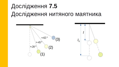Дослідження нитяного маятника, 7 клас LAB-7 фото